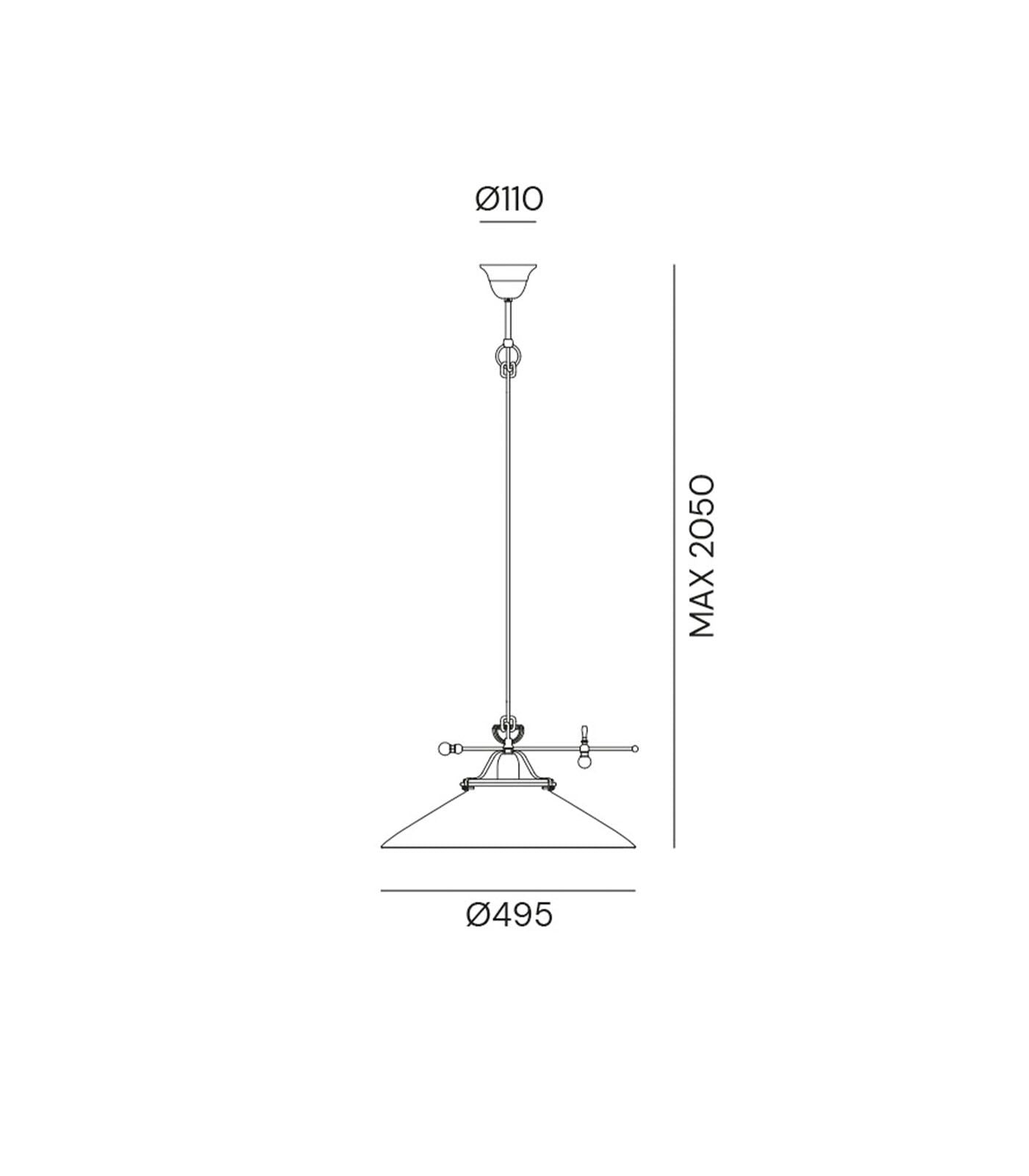 Country Pendant Light Counterweight by Il Fanale