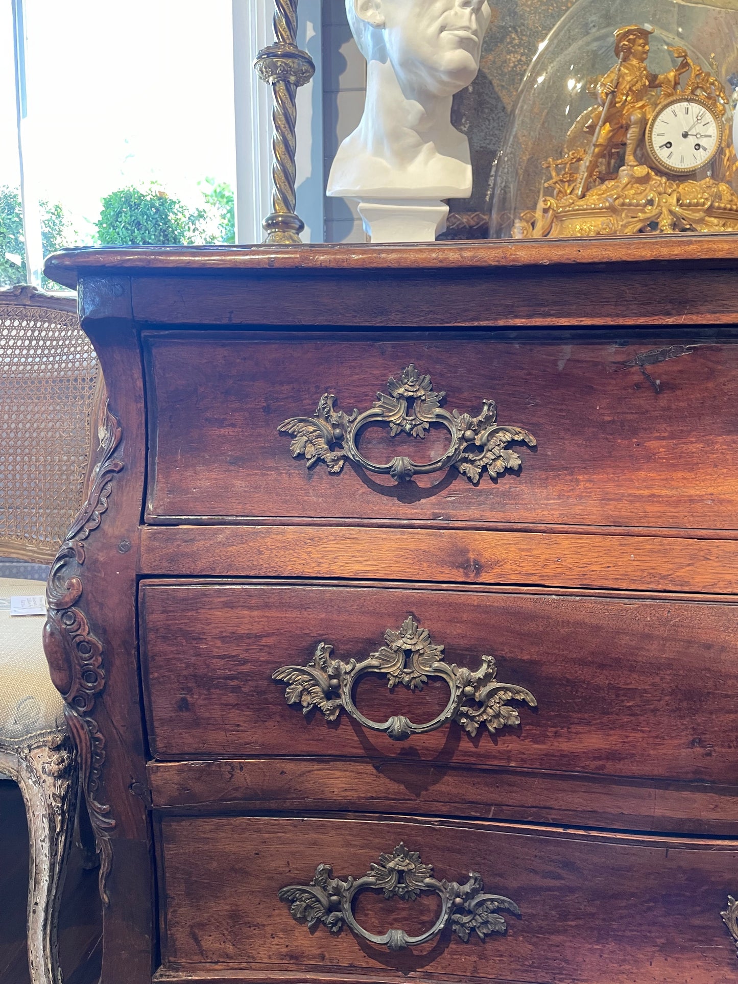 18thc French Walnut and Fruitwood Commode