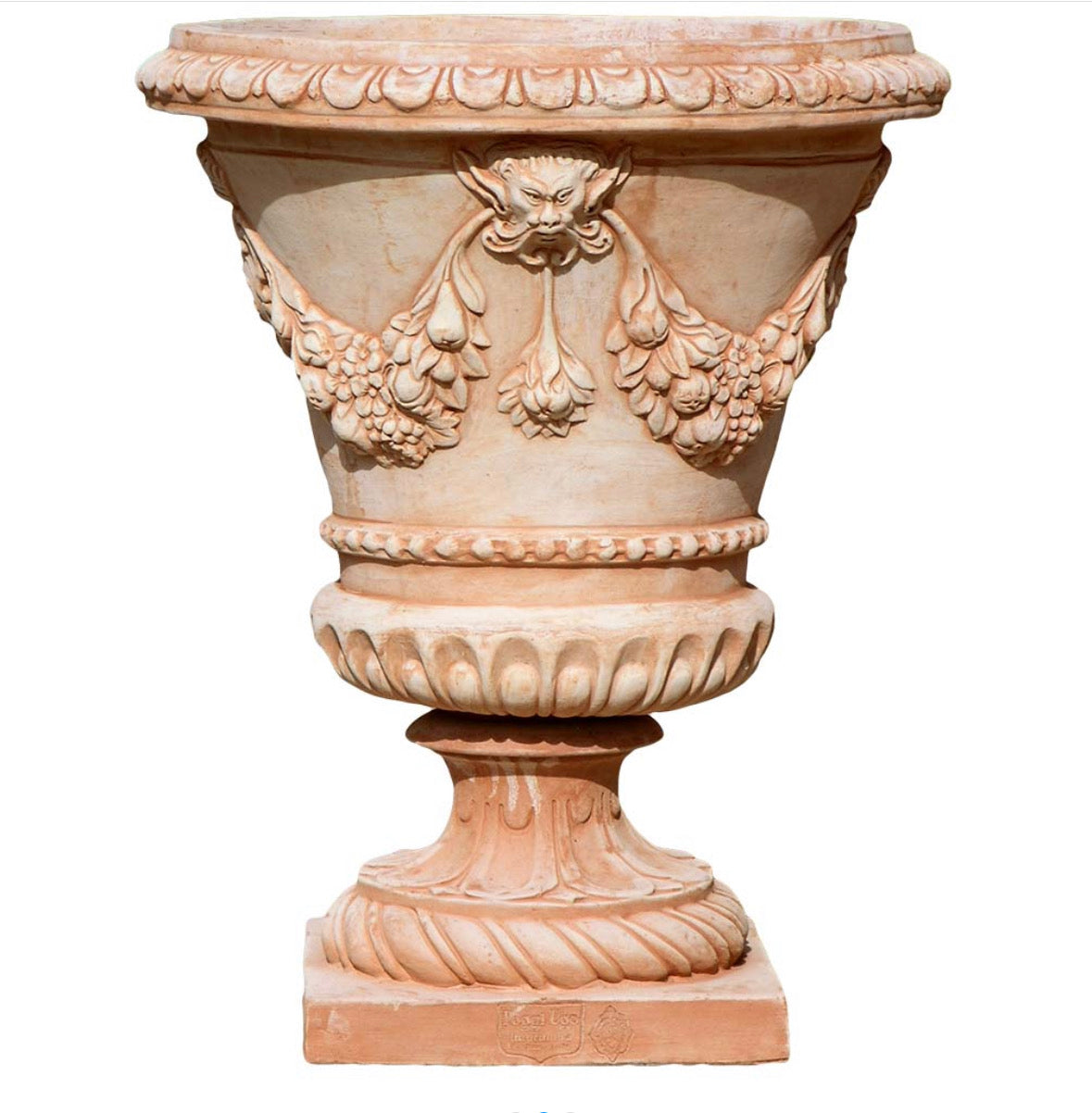 Alzata Con Stemma Medici - Flower Pot With Base & Arms Of Medici