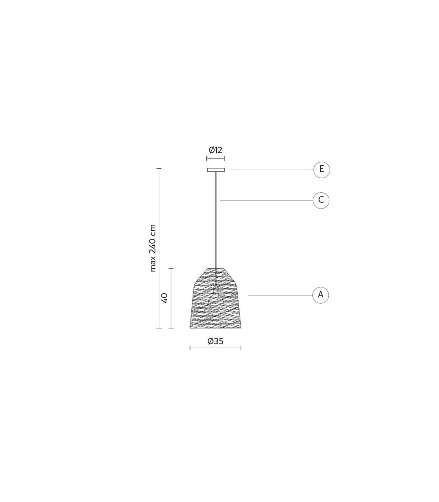 Black-Out Outdoor Pendant Light - 2 sizes