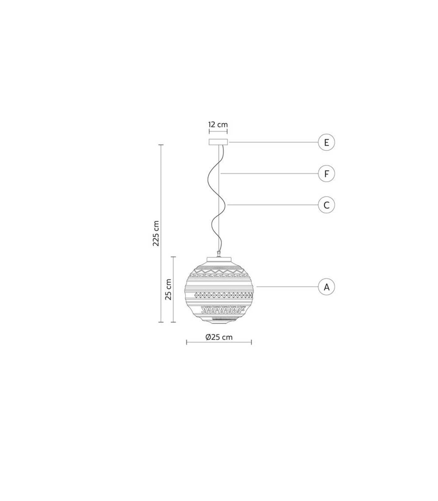 Braille Pendant Light