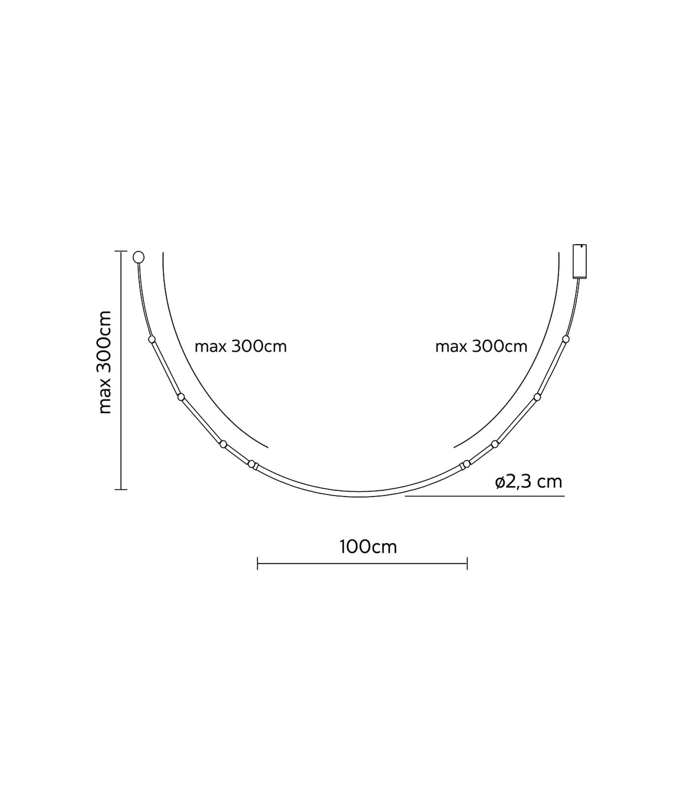 Leda Curve Pendant Light