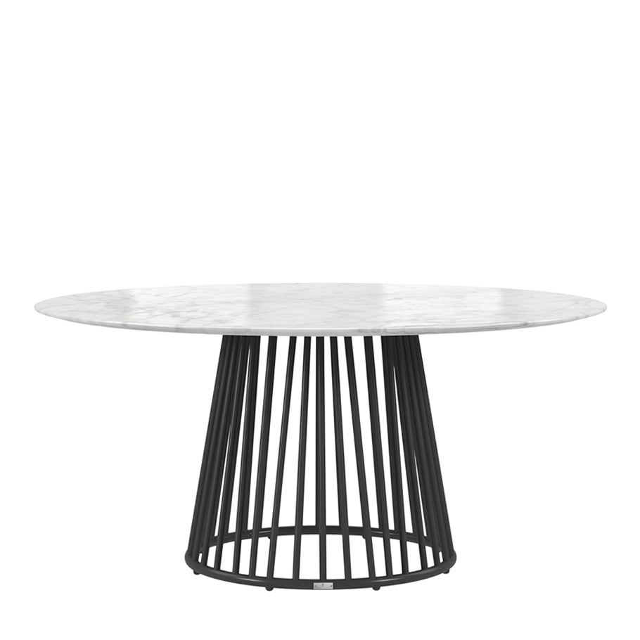Kyoto Alu Stone Top Dining Table Round
