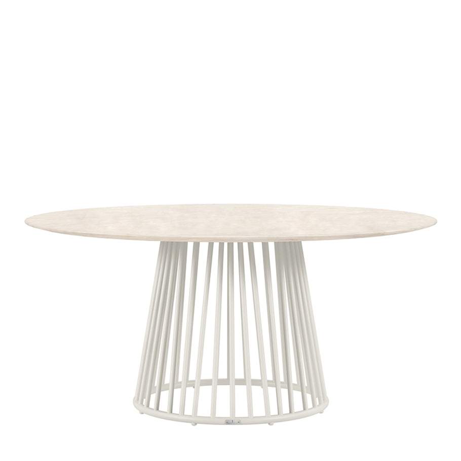 Kyoto Alu Stone Top Dining Table Round