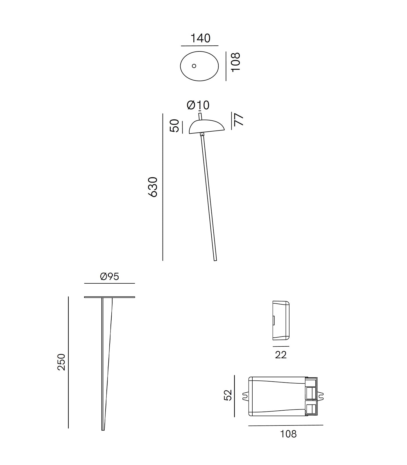 Pantarhei Bollard Light