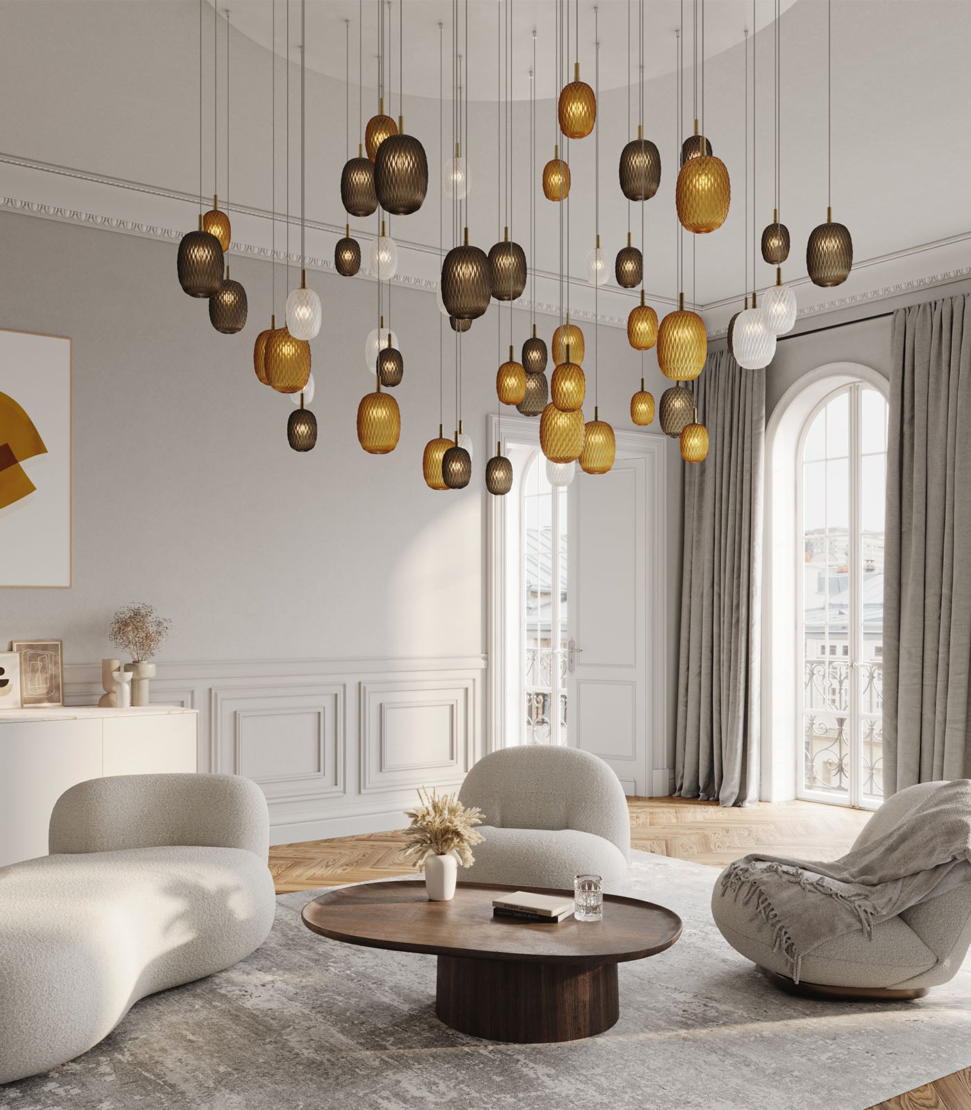 Metamorphosis Gold Pendant Light