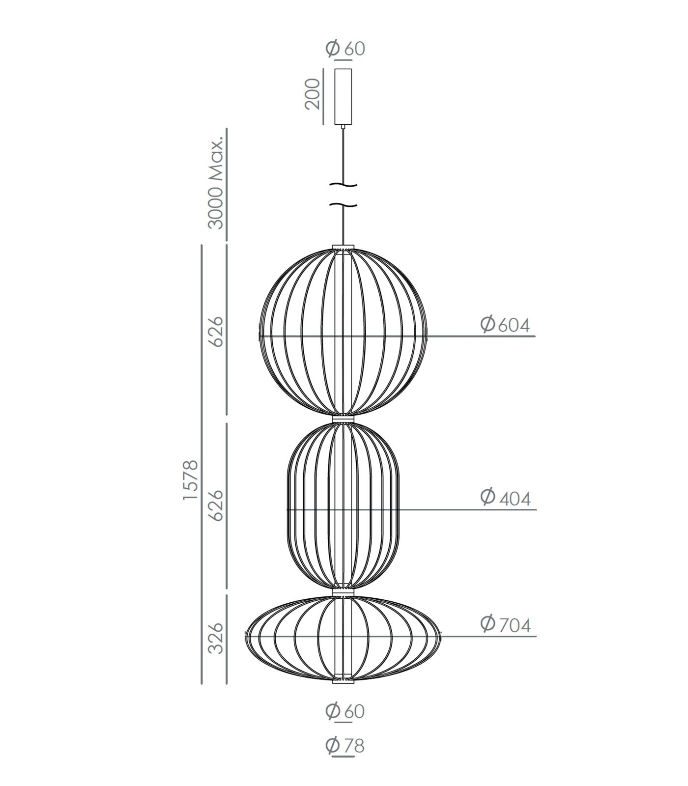 Pepo Brass Pendant Light