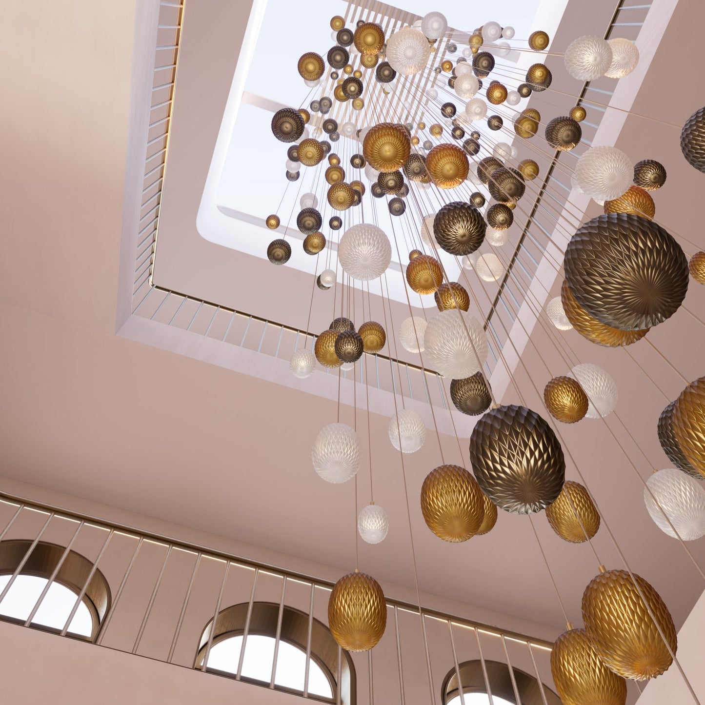 Metamorphosis Gold Pendant Light