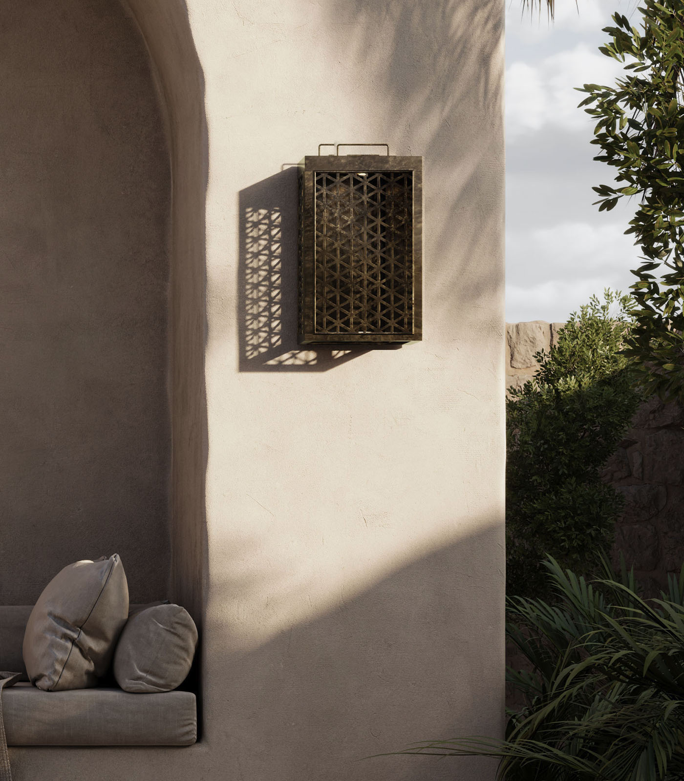 Grid Outdoor/Indoor Wall Light