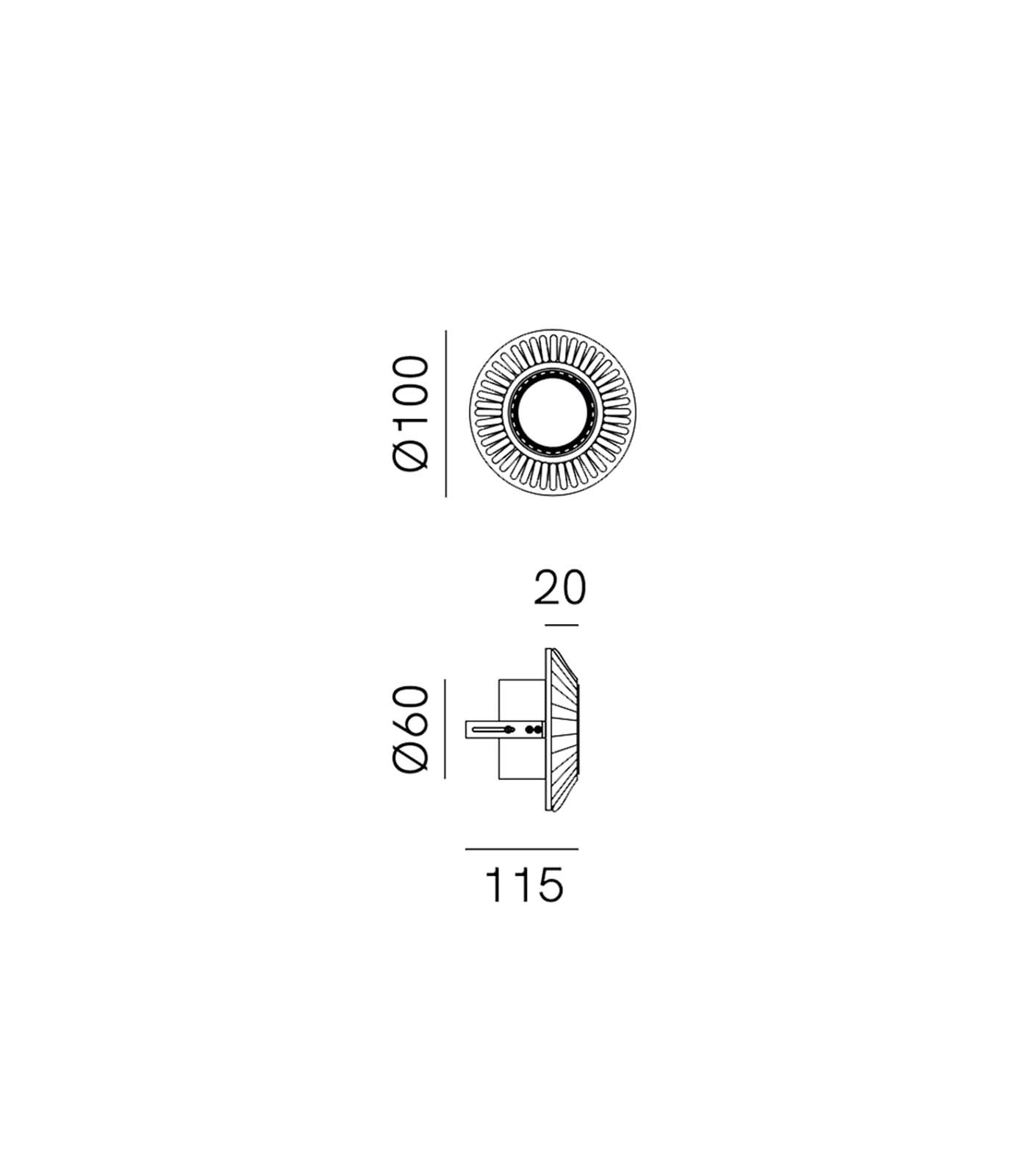Mini Flush Ceiling Light by Il Fanale