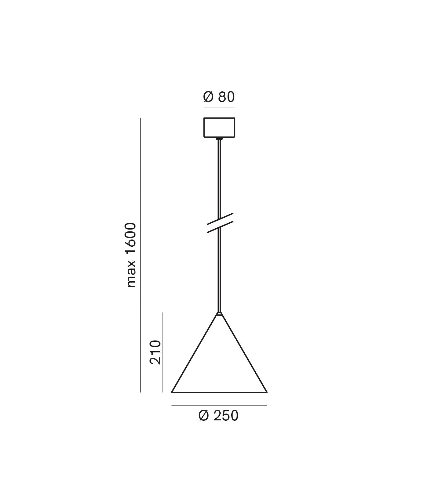 Cone Outdoor Pendant Light