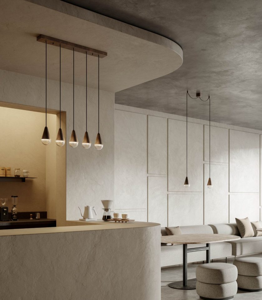 Dew Linear Pendant Light by Il Fanale