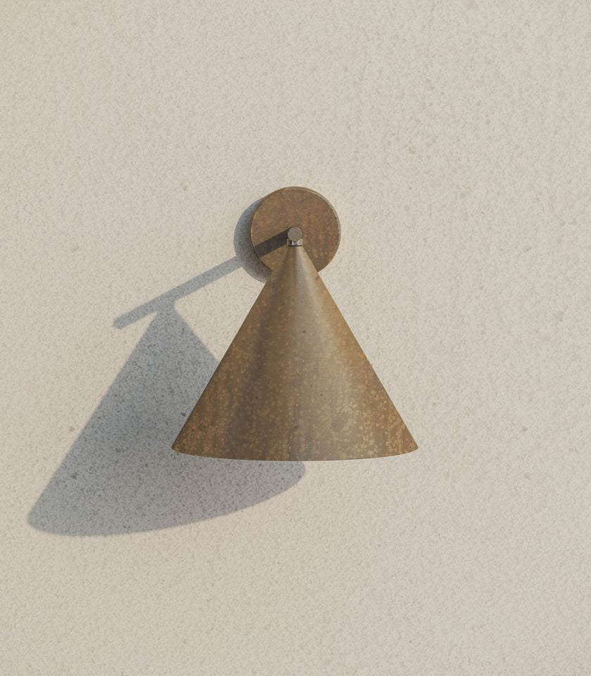 Cone Straight Outdoor Wall Light by Il Fanale