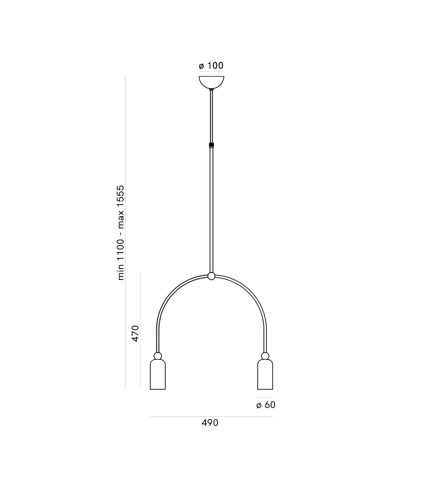 Madame 2LT Pendant Light