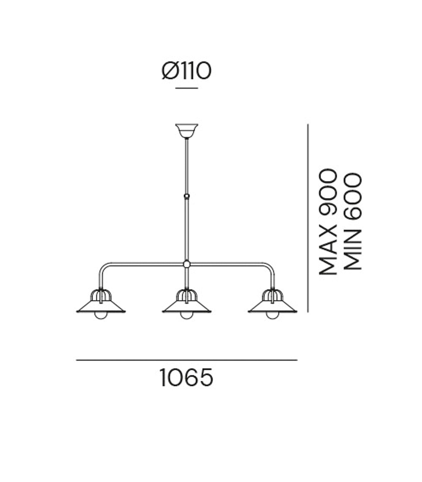 Cascina 3-Light Interior Pendant