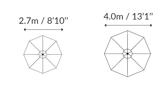 Aluminum Square Umbrella 3m