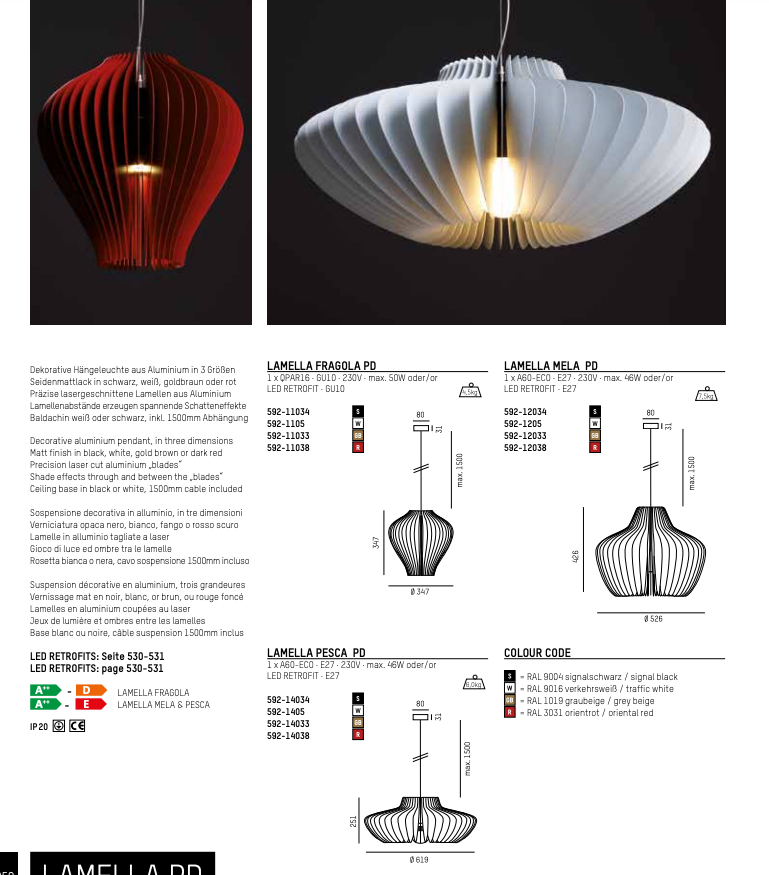 Lamella Pd by Molto Luce Pendant Light