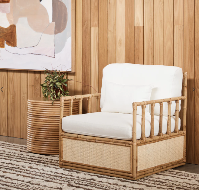 Wicker sales rattan armchair
