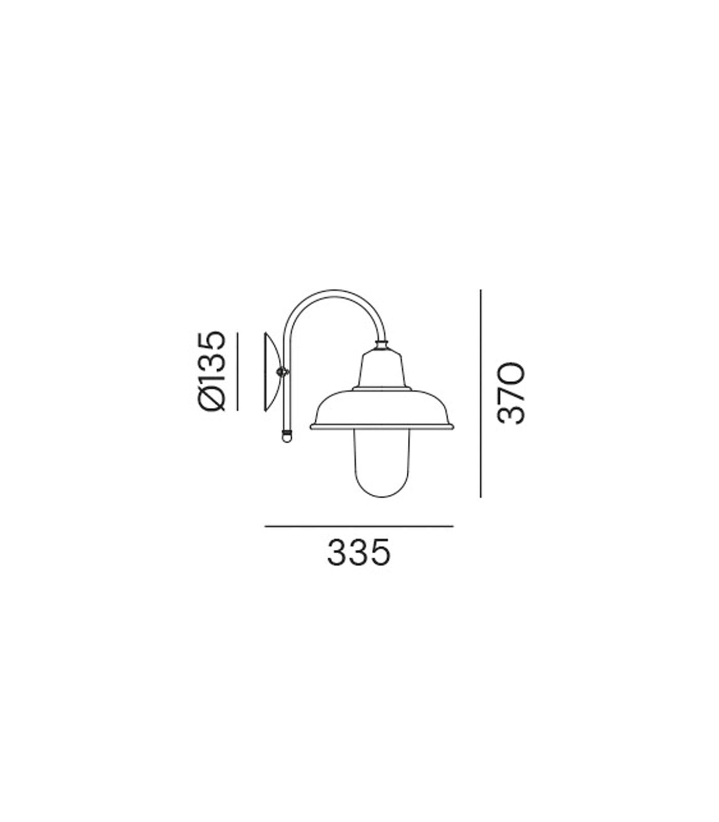 Contrada Outdoor Wall Light by Il Fanale