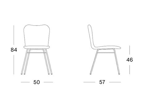 Lily Chair with Steel Base