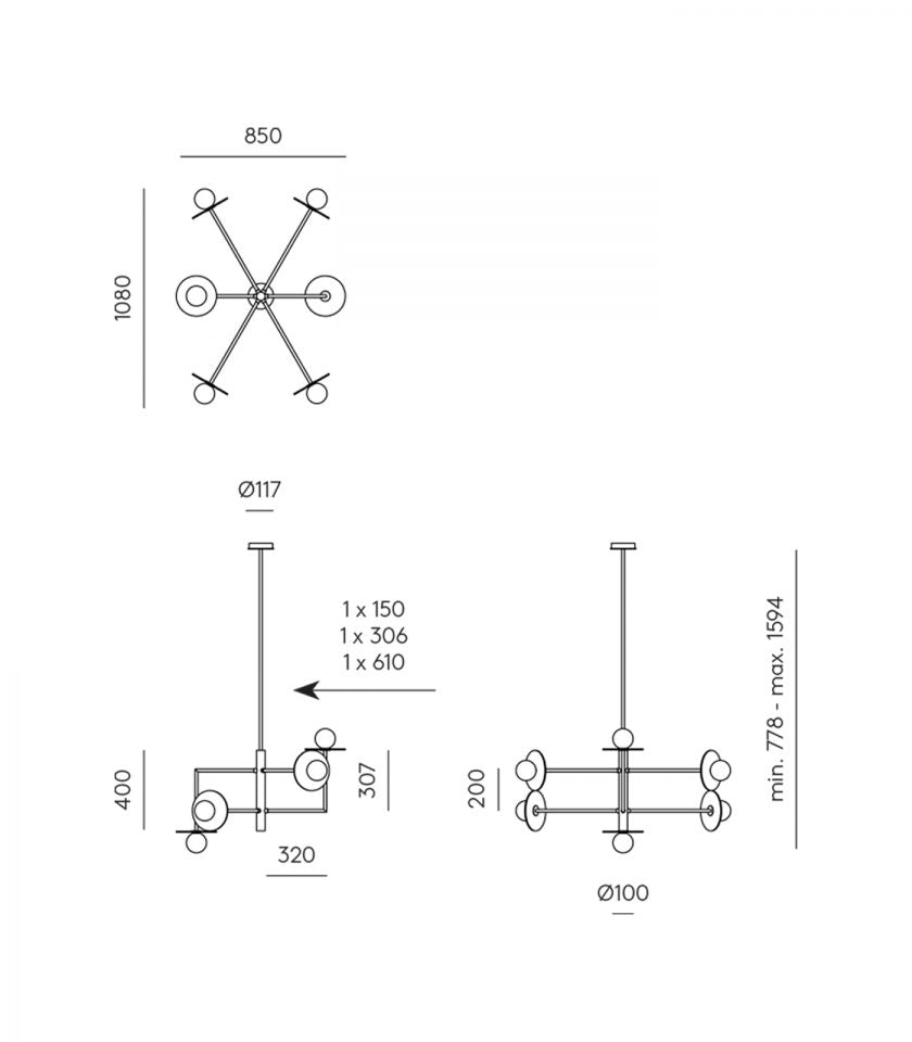 Miro 6 Light Pendant