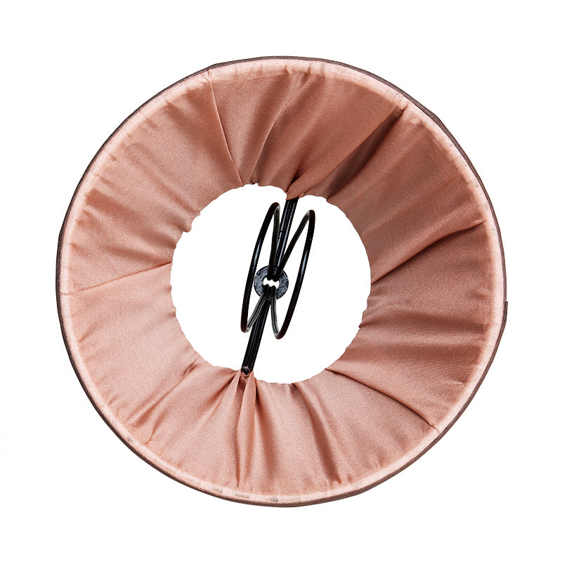 Taupe Mini Lamp Shades with Peach Lining