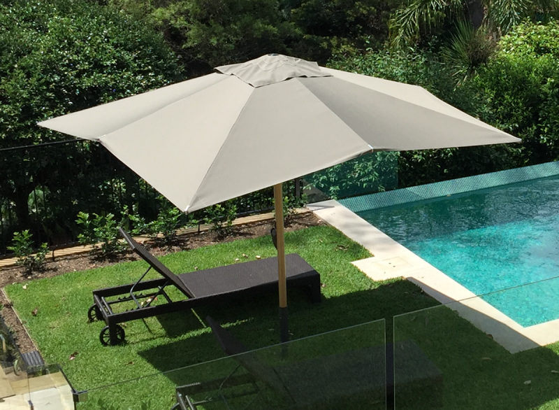Timber Square Umbrella 3m