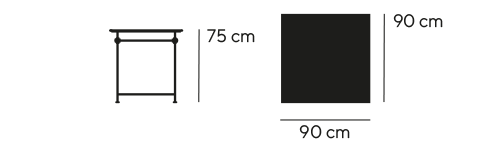 Tectona 1800 Square Table 90cm