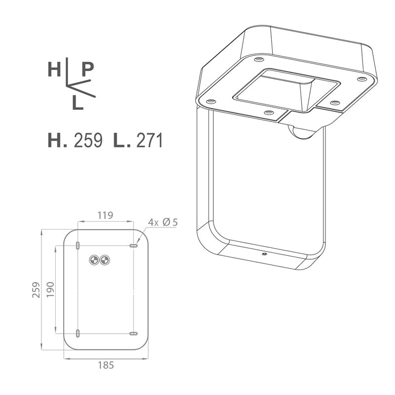 Square Model Wall Light