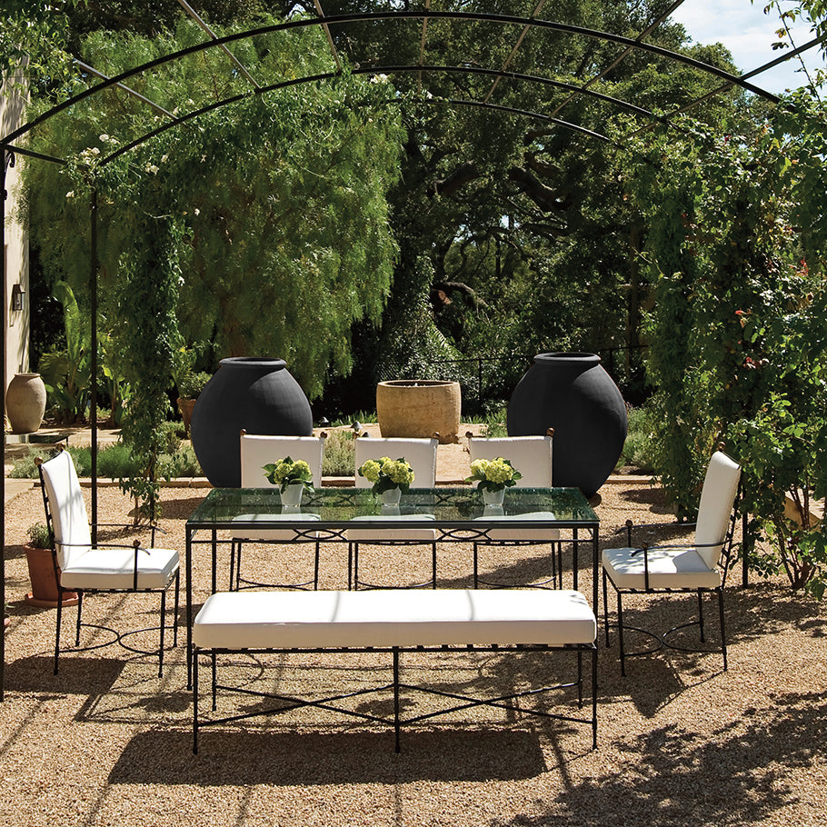 Amalfi Glass Top Dining Table Rectangle 183