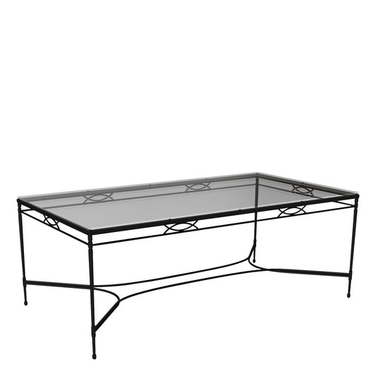 Amalfi Grande X Glass Top Dining Table Rectangle 203