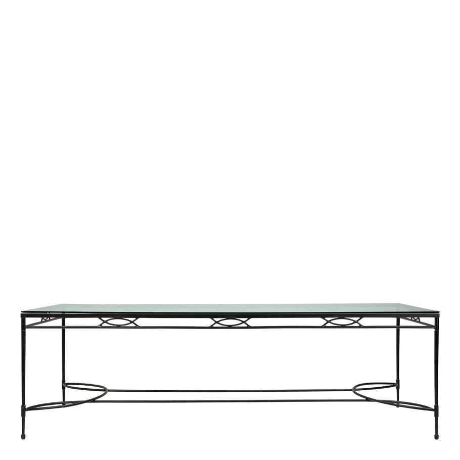 Amalfi Grande Glass Top Dining Table Rectangle 244