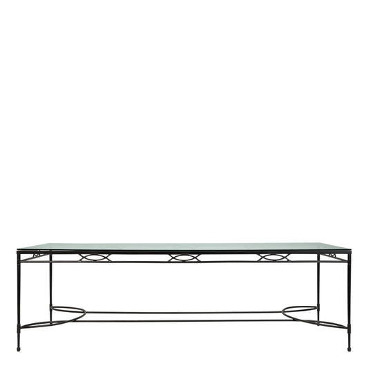 Amalfi Grande Glass Top Dining Table Rectangle 244