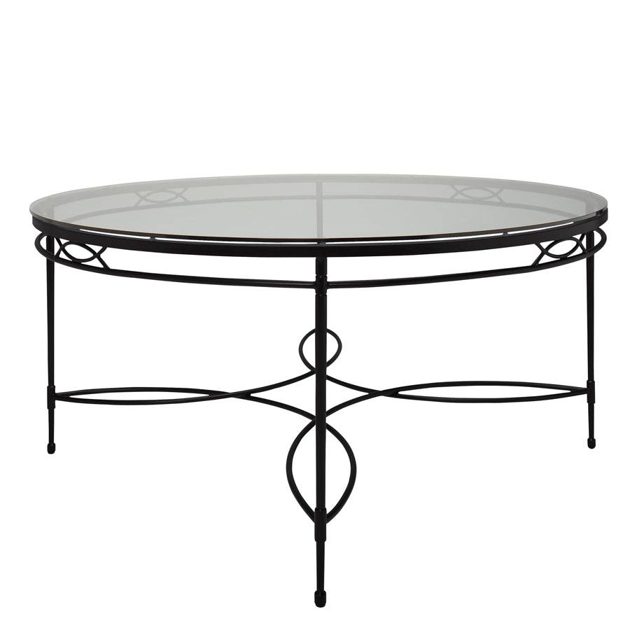 Amalfi Glass Top Dining Table Round 122