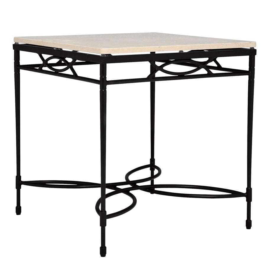 Amalfi Stone Top Side Table Square 56