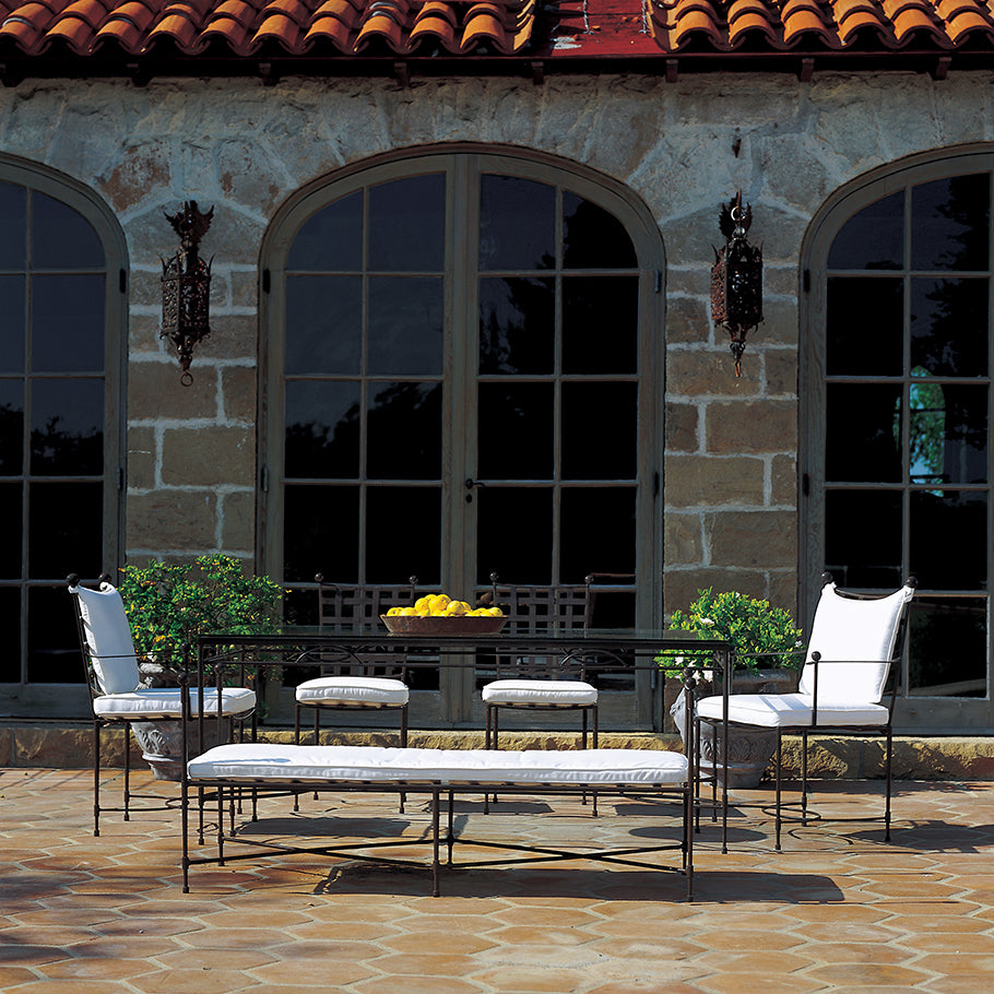 Amalfi Glass Top Dining Table Rectangle 183