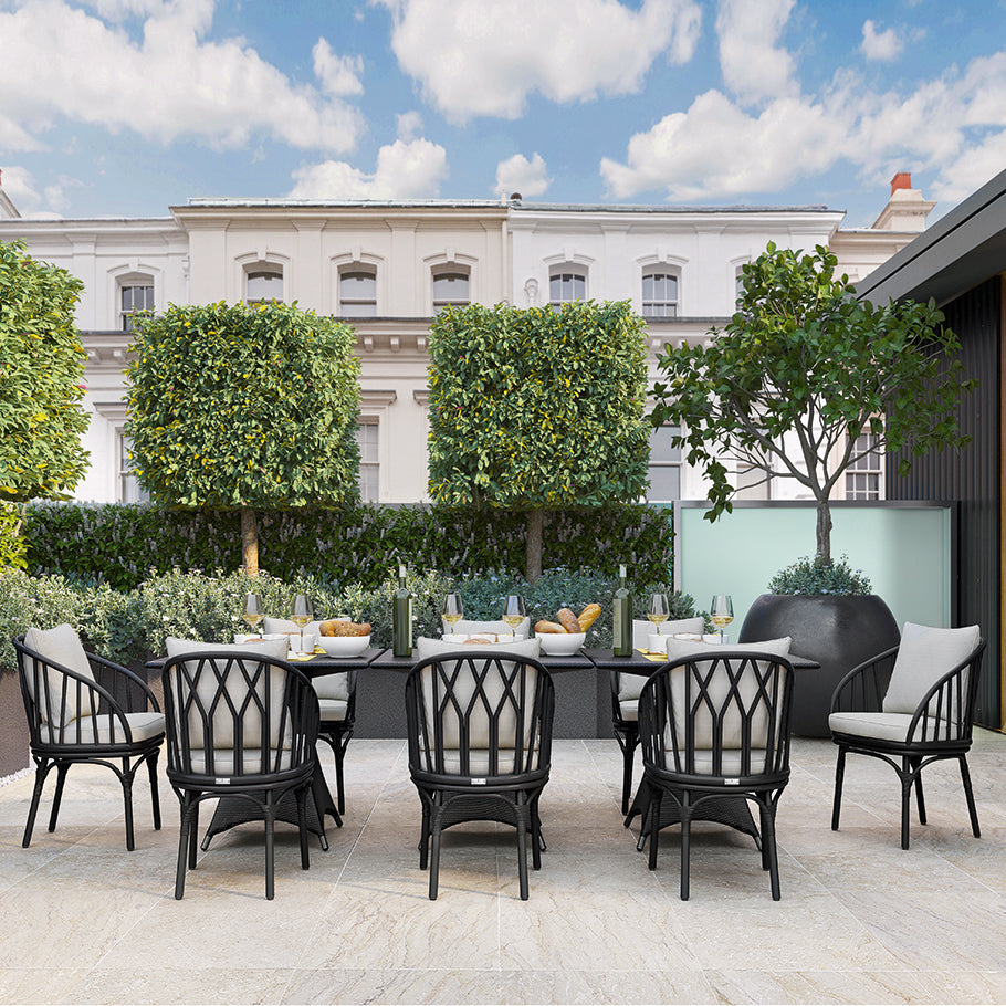 Amari Fully Woven Dining Table Square 90cms