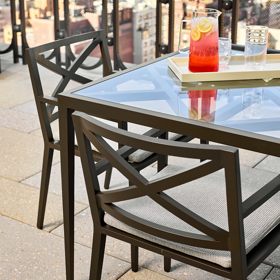 Azimuth Cross Dining Table Square 102