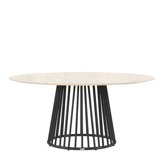 Kyoto Alu Stone Top Dining Table Round