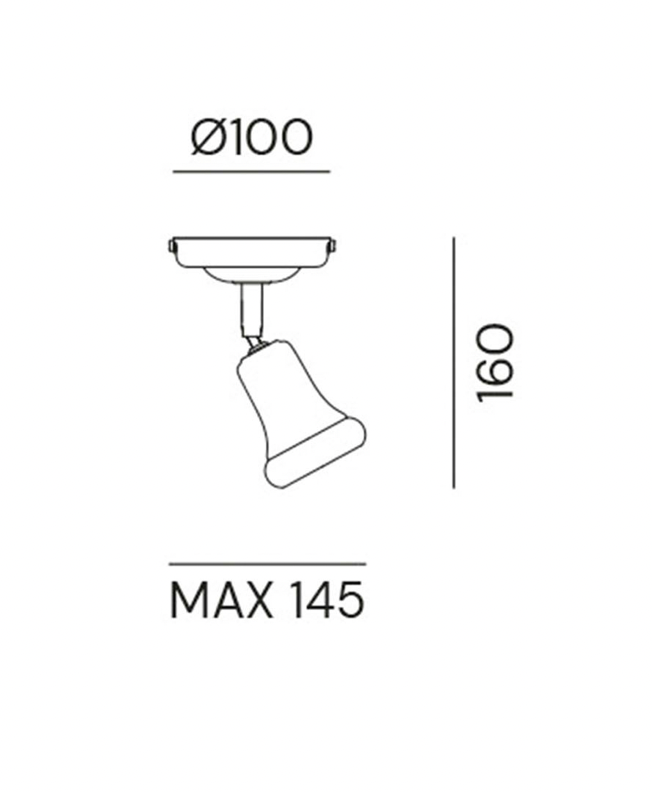 Mini Spot Ceiling Light Single