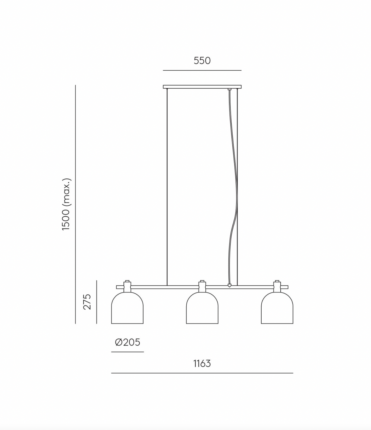 Luca 3lt Pendant Light