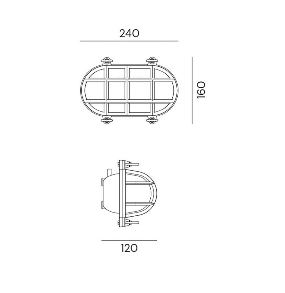 Marina Oval Wall/Ceiling Light