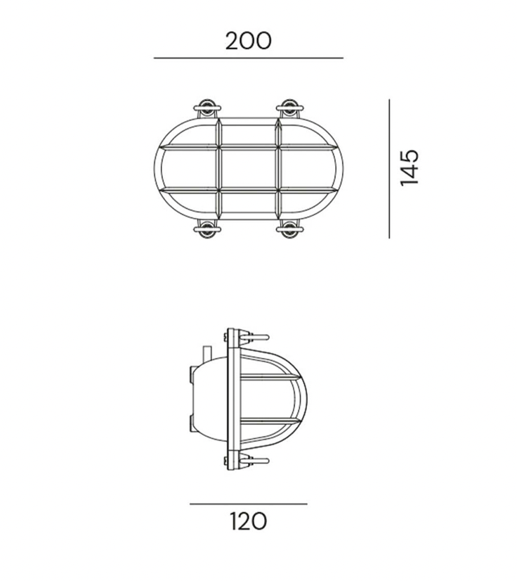 Marina Oval Wall/Ceiling Light