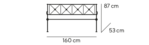 Tectona 1800 Madeleine Castaing Bench