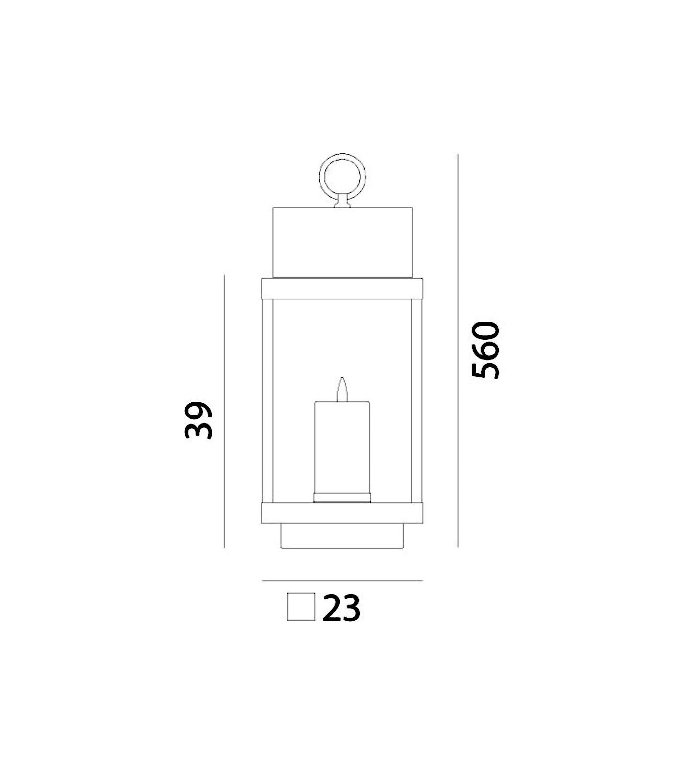 Round Lanterne Outdoor Floor Lamp