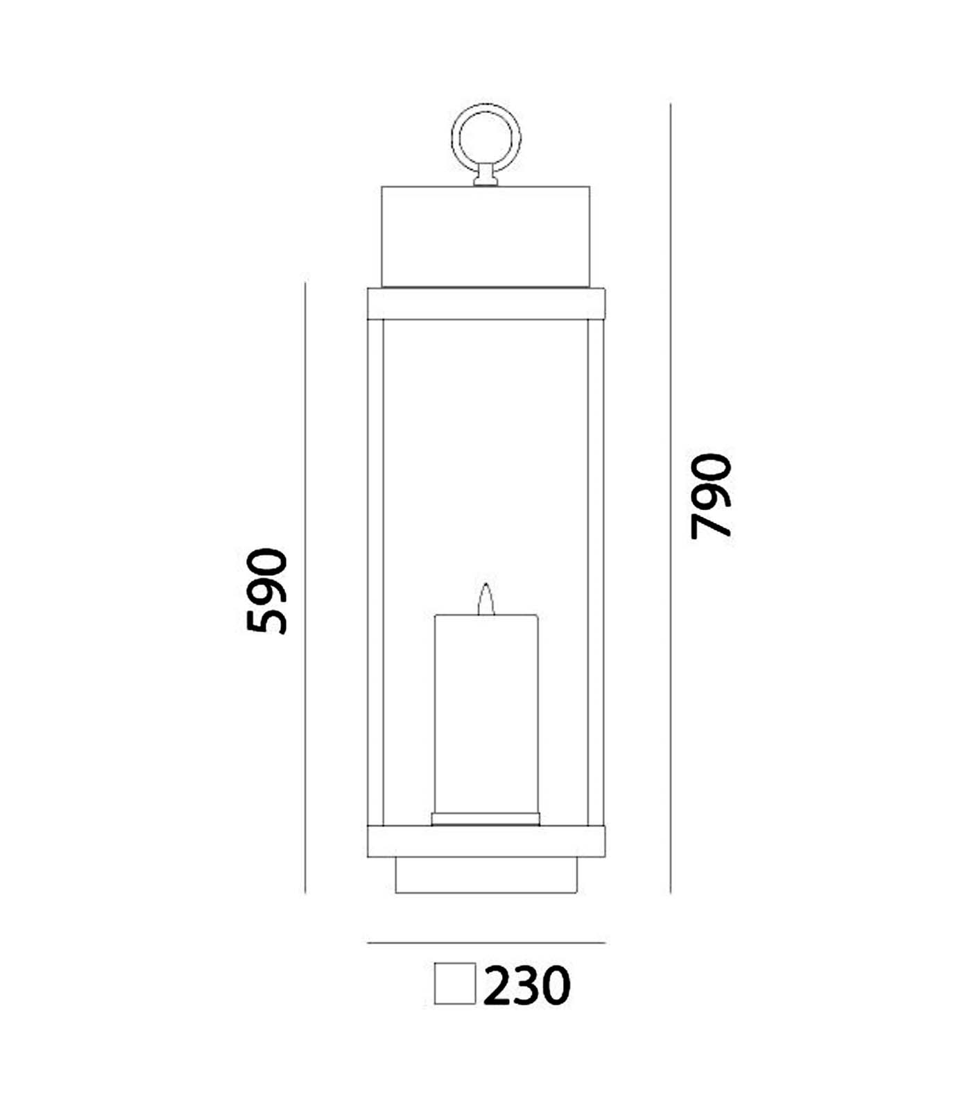 Round Lanterne Outdoor Floor Lamp