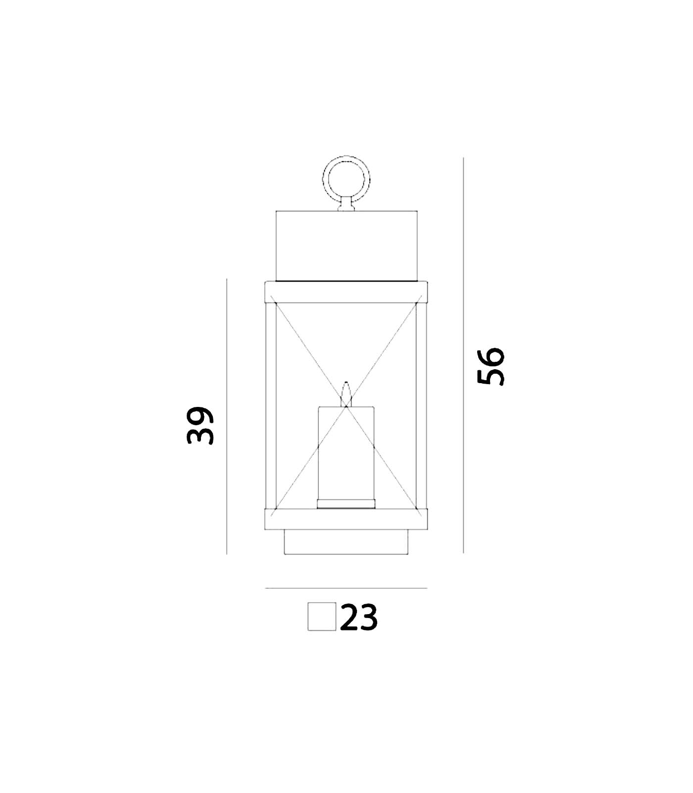 Round Accent Lanterne Outdoor Floor Lamp