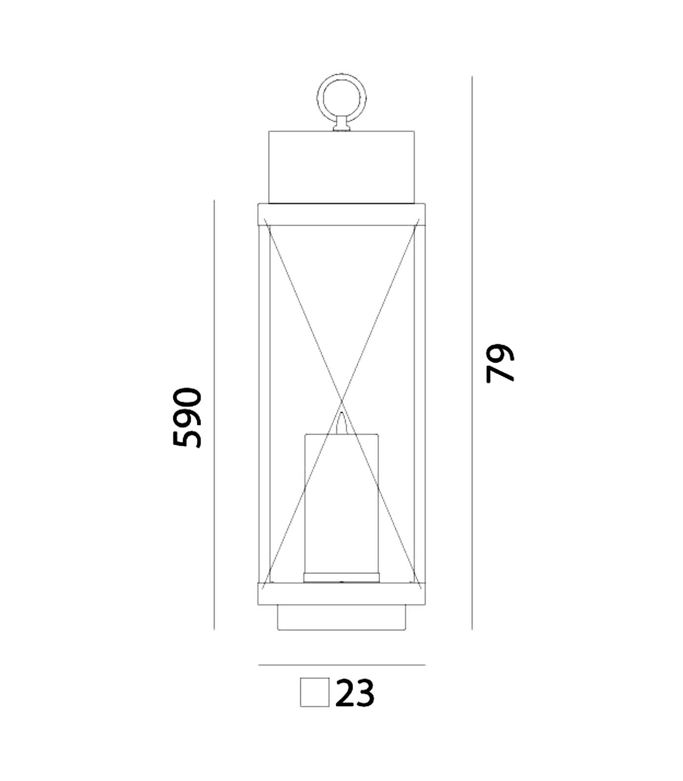 Round Accent Lanterne Outdoor Floor Lamp