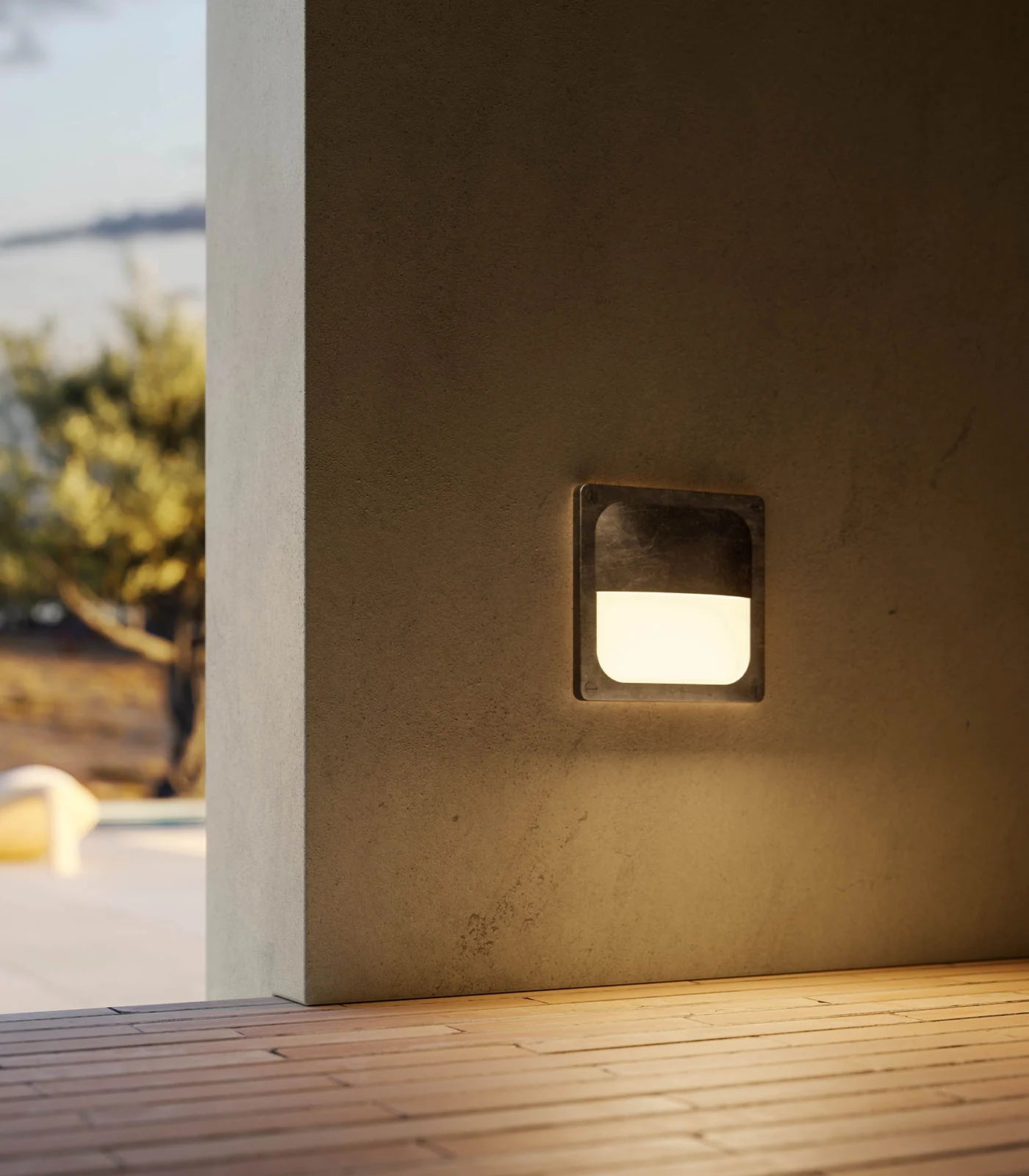 Marina Step Square Wall Light