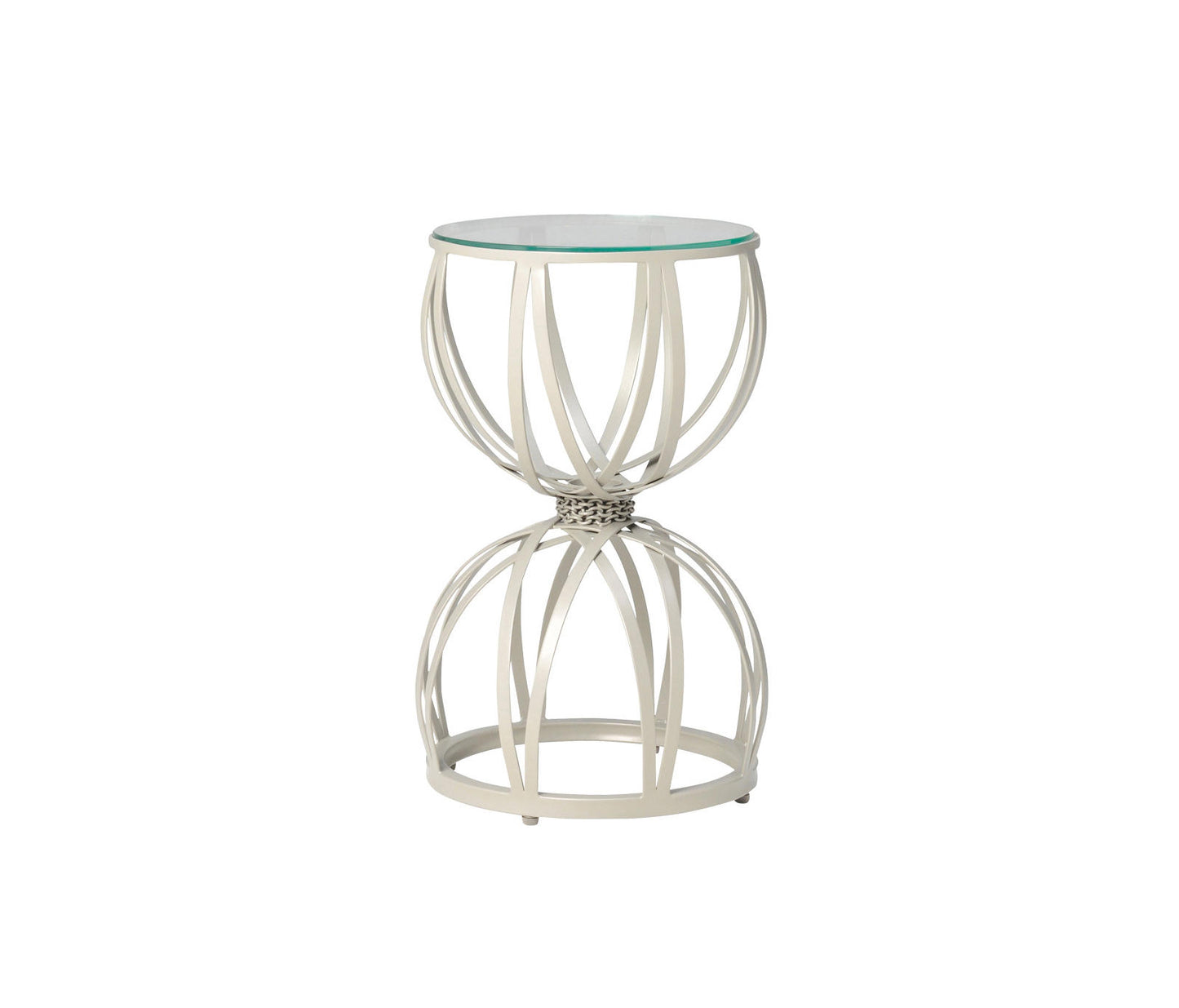 Amalfi Glass Top Hourglass Side Table 33